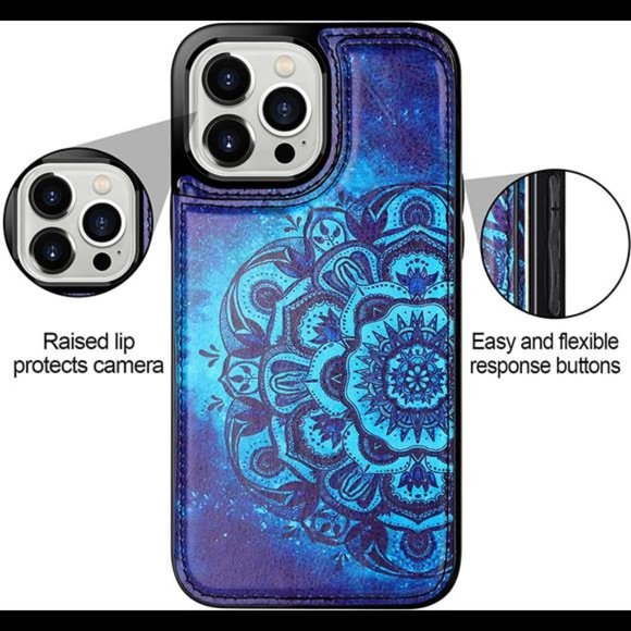 Wallet Case Compatible with iPhone 13 Pro MAX Case 5G 6.7-inch - Picture 5 of 7
